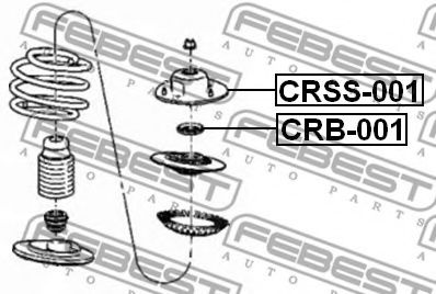 Подшипник качения, опора стойки амортизатора FEBEST CRB-001 - Фото 1
