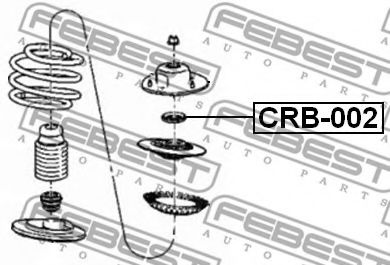 Подшипник качения, опора стойки амортизатора FEBEST CRB-002 - Фото 1