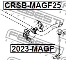 Опора, стабилизатор FEBEST CRSB-MAGF25 - Фото 1