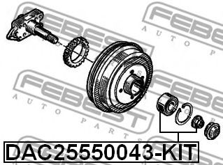 Підшипник маточини FEBEST DAC25550043-KIT - Фото 1
