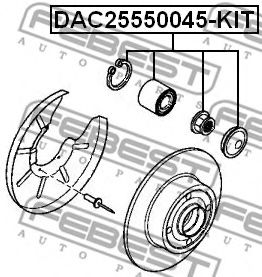 Підшипник маточини FEBEST DAC25550045-KIT - Фото 1