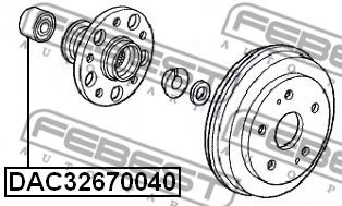 Підшипник маточини FEBEST DAC32670040 - Фото 1