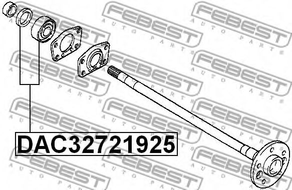 Подшипник приводного вала FEBEST DAC32721925 - Фото 1