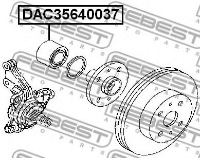 Підшипник маточини FEBEST DAC35640037 - Фото 1