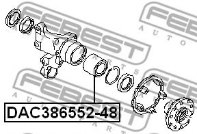 Підшипник маточини FEBEST DAC386552-48 - Фото 1