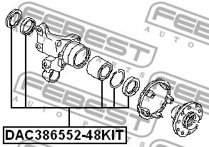 Підшипник маточини FEBEST DAC386552-48KIT - Фото 1