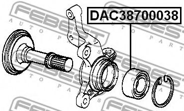 Підшипник маточини FEBEST DAC38700038 - Фото 1
