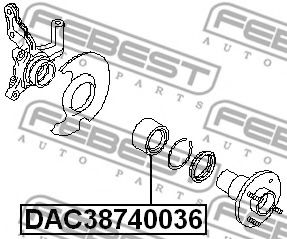 Підшипник маточини FEBEST DAC38740036 - Фото 1