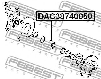 Підшипник маточини FEBEST DAC38740050 - Фото 1