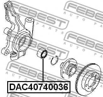 Підшипник маточини FEBEST DAC40740036 - Фото 1
