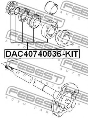 Підшипник маточини FEBEST DAC40740036-KIT - Фото 1