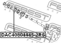 Підшипник маточини FEBEST DAC40804445-2RS - Фото 1