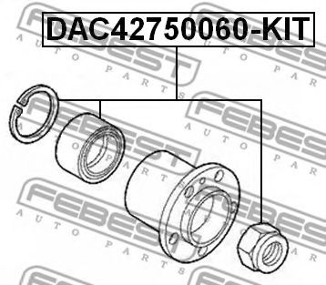 Підшипник маточини FEBEST DAC42750060-KIT - Фото 1