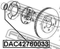 Підшипник маточини FEBEST DAC42760033 - Фото 1