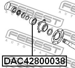 Ступичный подшипник FEBEST DAC42800038 - Фото 1