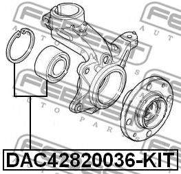 Підшипник маточини FEBEST DAC42820036-KIT - Фото 1