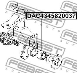 Підшипник маточини FEBEST DAC4345820037 - Фото 1