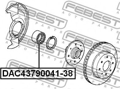 Підшипник маточини FEBEST DAC43790041-38 - Фото 1