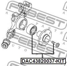 Ступичный подшипник FEBEST DAC43820037-KIT - Фото 1
