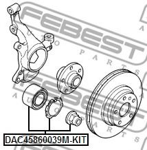 Підшипник маточини FEBEST DAC45860039M-KIT - Фото 1