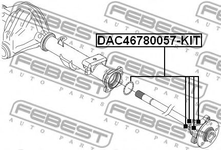 Підшипник маточини FEBEST DAC46780057-KIT - Фото 1