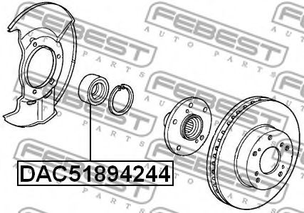 Підшипник маточини FEBEST DAC51894244 - Фото 1