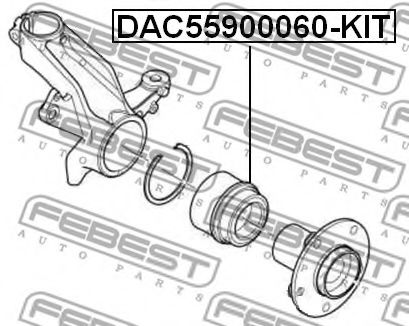 Підшипник маточини FEBEST DAC55900060-KIT - Фото 1