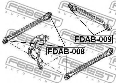 Сайлентблок важеля FEBEST FDAB-009 - Фото 1
