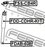 Втулка, амортизатор FEBEST FDAB-036 - Фото 1