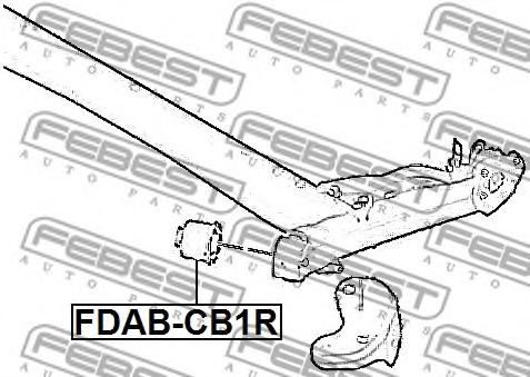 Втулка, балка моста FEBEST FDAB-CB1R - Фото 1