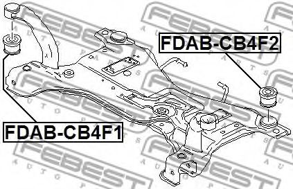 Втулка, балка моста FEBEST FDAB-CB4F2 - Фото 1