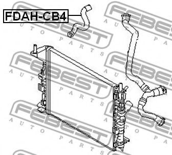 Патрубок системы охлаждения FEBEST FDAH-CB4 - Фото 1