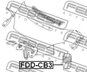 Буфер капота FEBEST FDD-CB3 - Фото 1