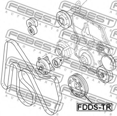 Шкив коленвала FEBEST FDDS-TR - Фото 1