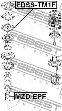 Опора амортизатора FEBEST FDSS-TM1F - Фото 1