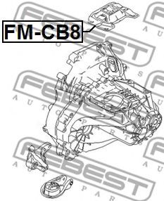 Подушка двигателя FEBEST FM-CB8 - Фото 1