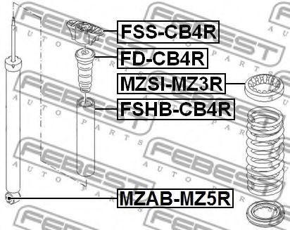 Опора амортизатора FEBEST FSS-CB4R - Фото 1