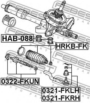 Сайлентблок рулевого механизма FEBEST HAB-088 - Фото 1