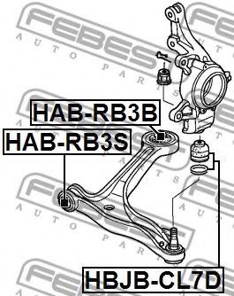 Сайлентблок рычага FEBEST HAB-RB3S - Фото 1