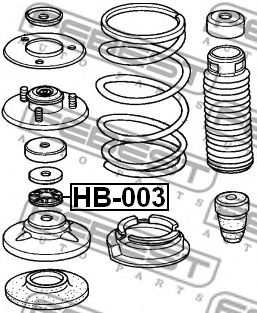 Подшипник качения, опора стойки амортизатора FEBEST HB-003 - Фото 1