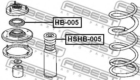 Подшипник качения, опора стойки амортизатора FEBEST HB-005 - Фото 1