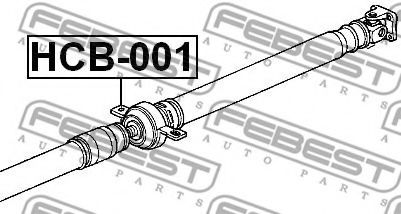 Подвесной подшипник карданного вала FEBEST HCB-001 - Фото 1