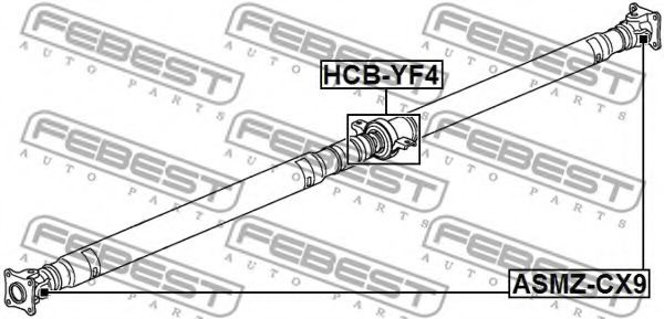 Подвесной подшипник карданного вала FEBEST HCB-YF4 - Фото 1