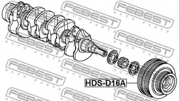 Шкив коленвала FEBEST HDS-D16A - Фото 1