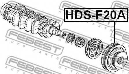 Шків коленвалу FEBEST HDS-F20A - Фото 1