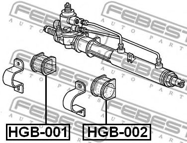 Сайлентблок рулевого механизма FEBEST HGB-002 - Фото 1