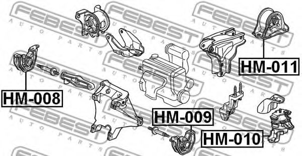 Подушка двигателя FEBEST HM-011 - Фото 1
