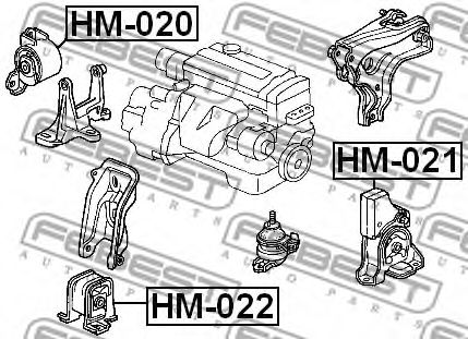 Подушка двигателя FEBEST HM-021 - Фото 1