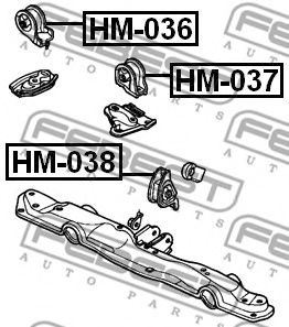 Подушка двигателя FEBEST HM-038 - Фото 1