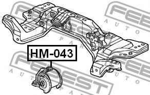 Подушка двигателя FEBEST HM-043 - Фото 1